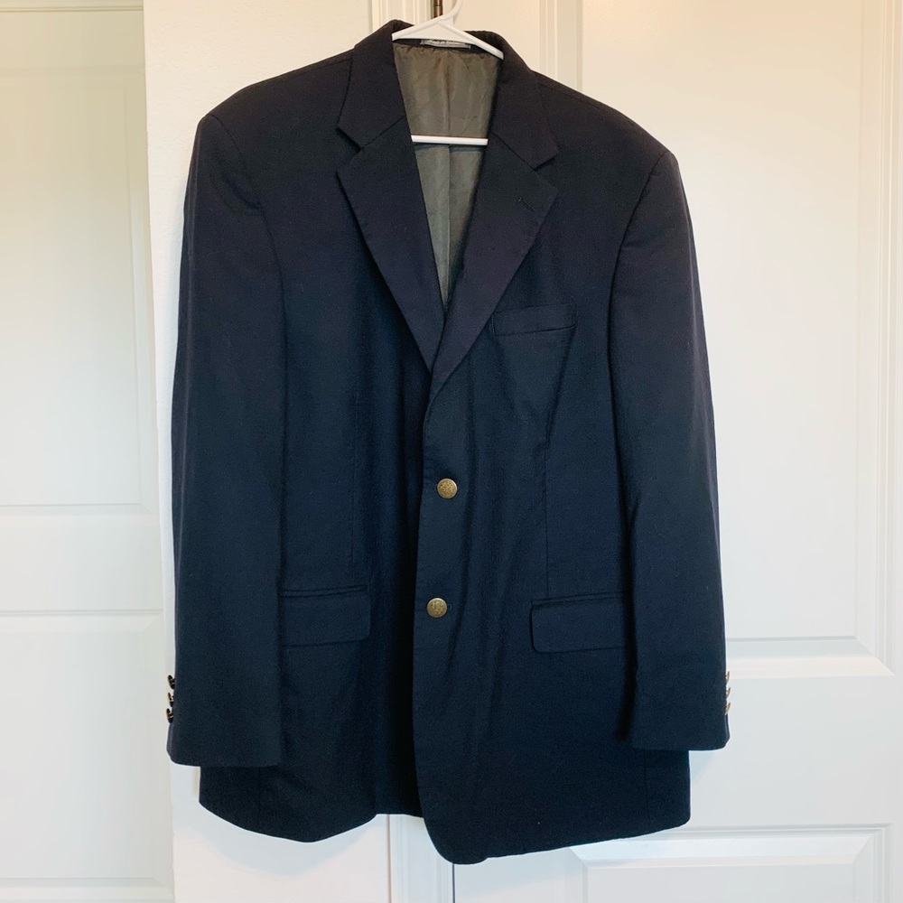 Oscar de la Renta Navy Suit Jacket